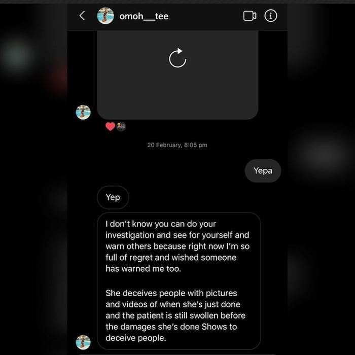 Botched Plastic Surgery- Nigerian Lady Calls Out Her Doctor