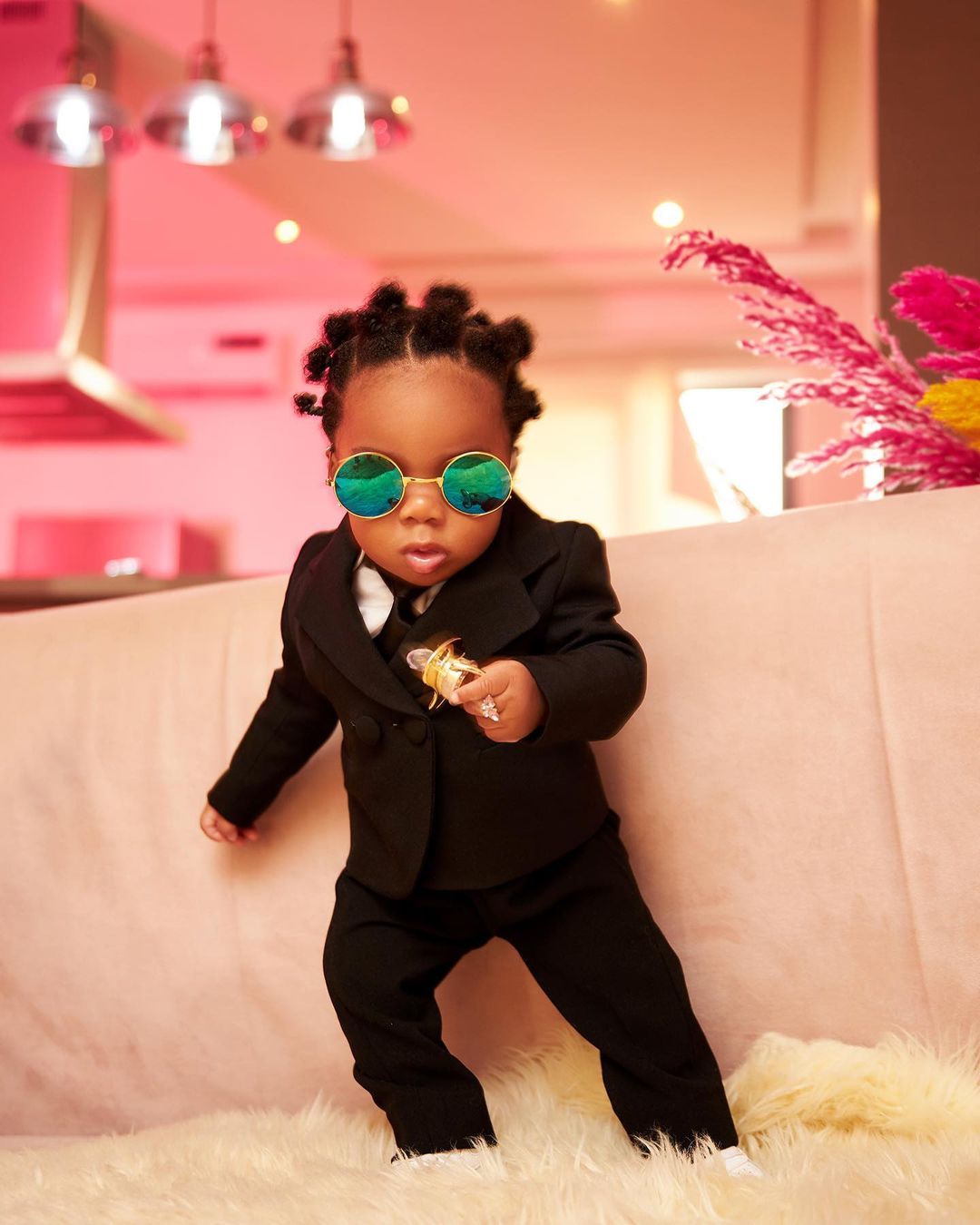 Toyin Lawani’s Baby Eleora Nailed The ‘Boss Baby’ Pose