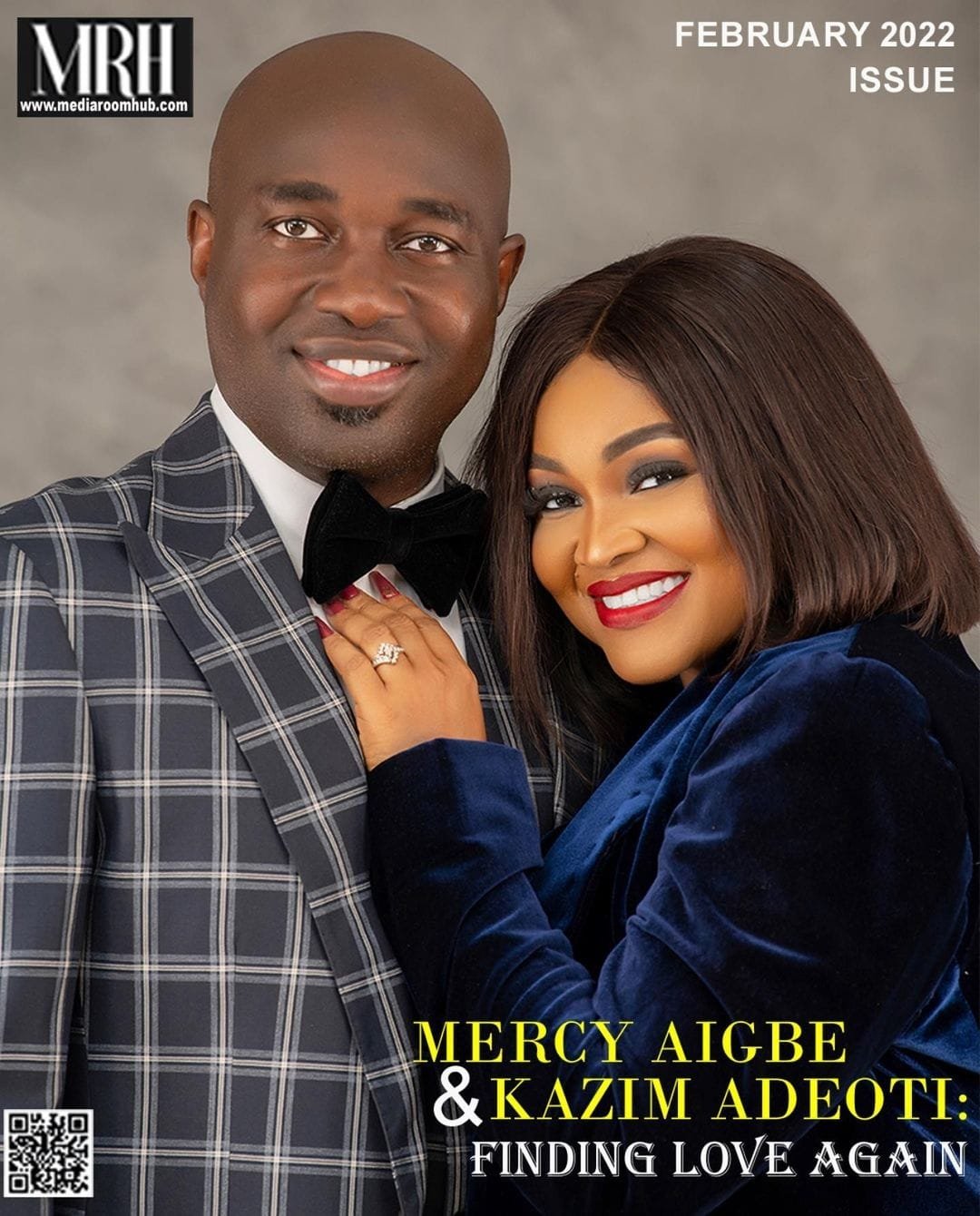 “I’m Married to Two Wives” – Kazim Adeoti as He Covers MediaRoom Hub Magazine With 2nd Wife Mercy Aigbe