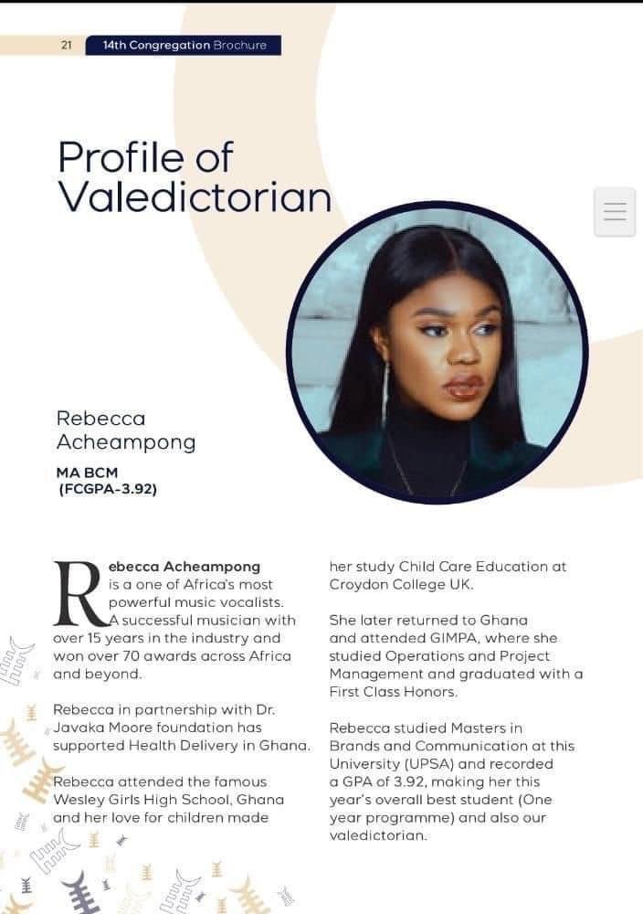 Beauty & Brains! Ghanaian Singer Becca Graduates Top Of Her Class With A 3.92 GPA