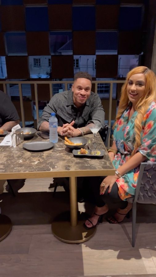 Actress Juliet Ibrahim Spotted With American Singer & Rapper Rotimi In Lagos