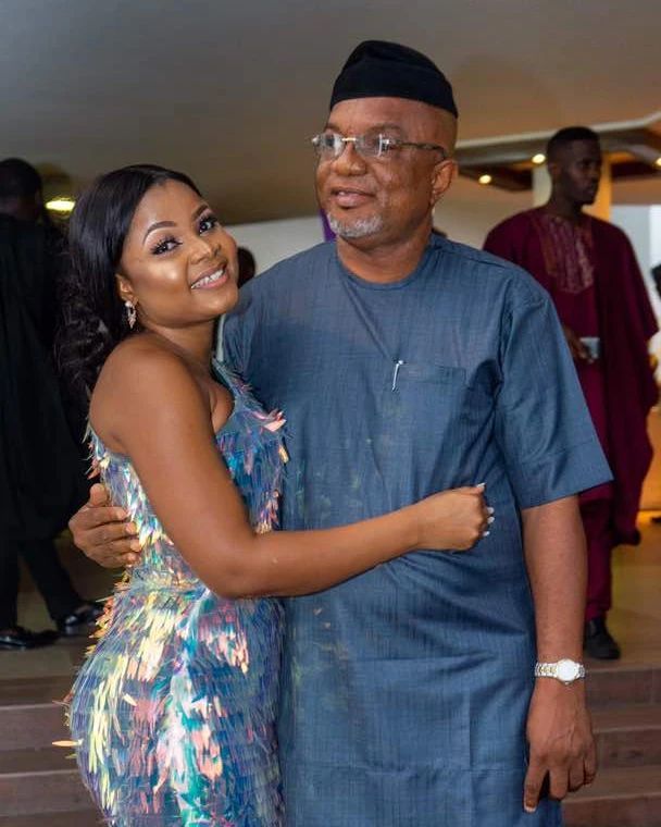 Bimbo Ademoye Celebrates AMVCA Win With Her Dad