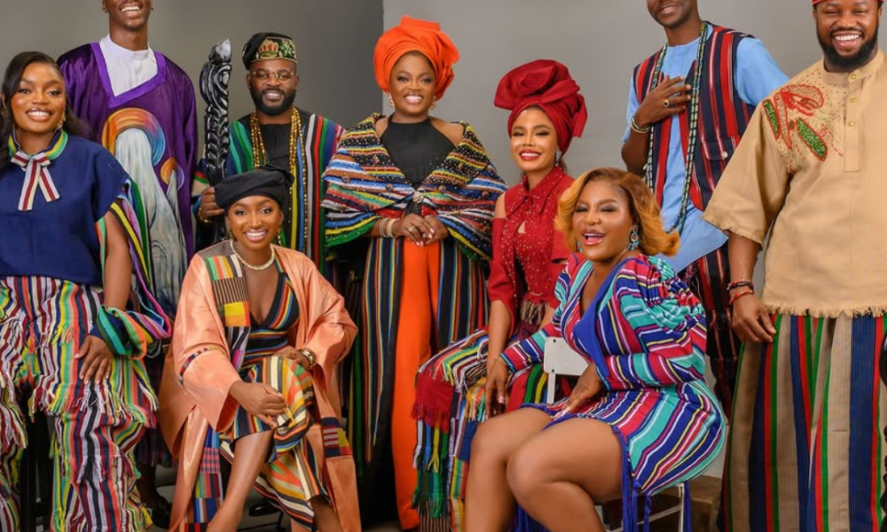 Funke Akindele & Everybody Loves Jenifa Crew Celebrate 2025 in Bold, Beautiful Aso Oke