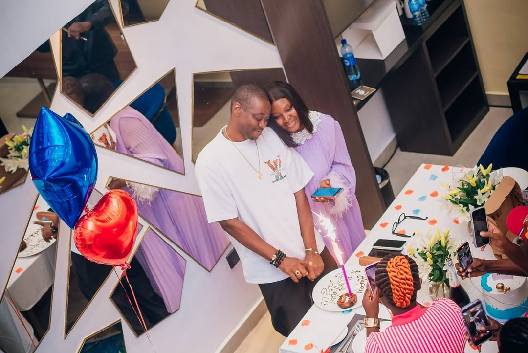 Adedimeji Lateef Gets the Ultimate Birthday Surprise From His Wife Adebimpe