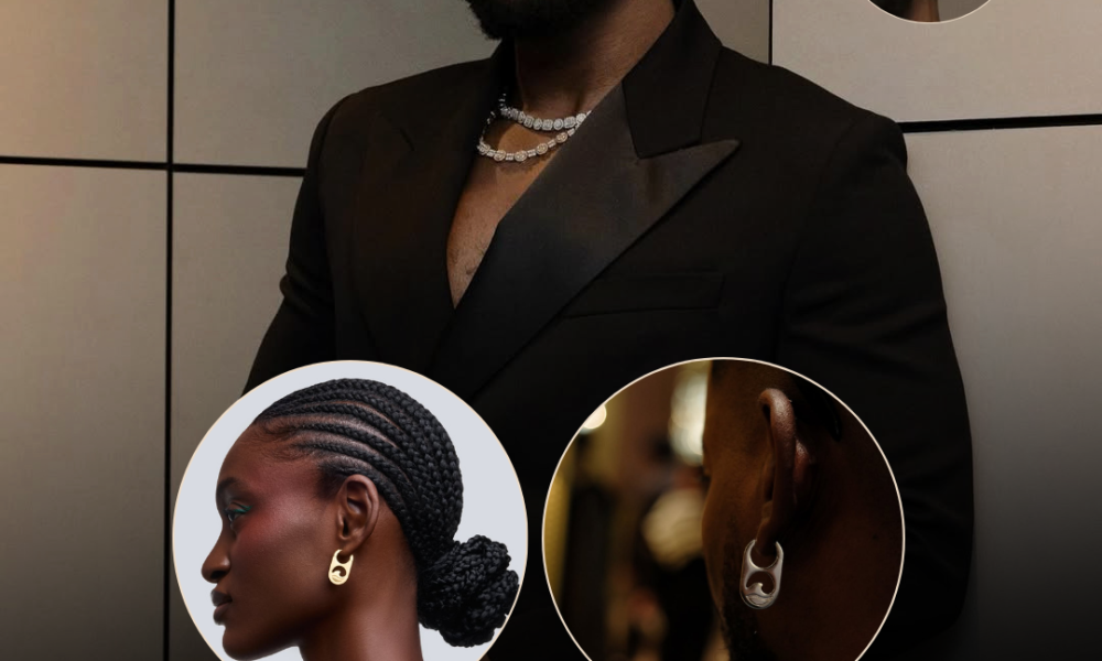Adekunle Gold Unveils New “WAVE” Earrings Inspired by a Sketch He Couldn’t Ignore