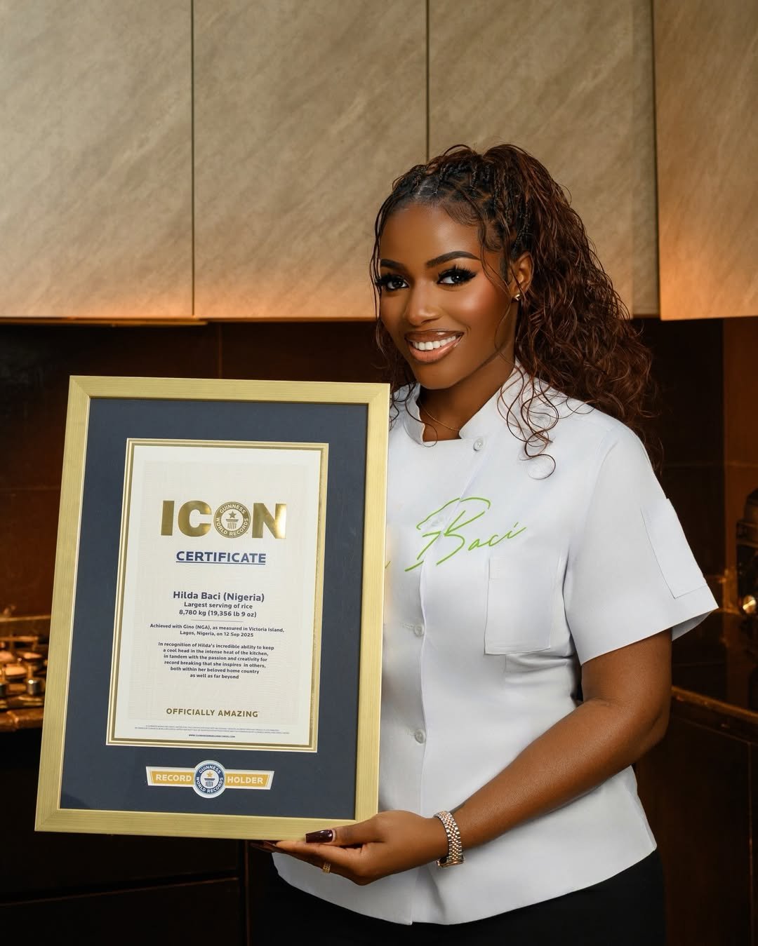 Hilda Baci Honoured as Guinness World Records ICON