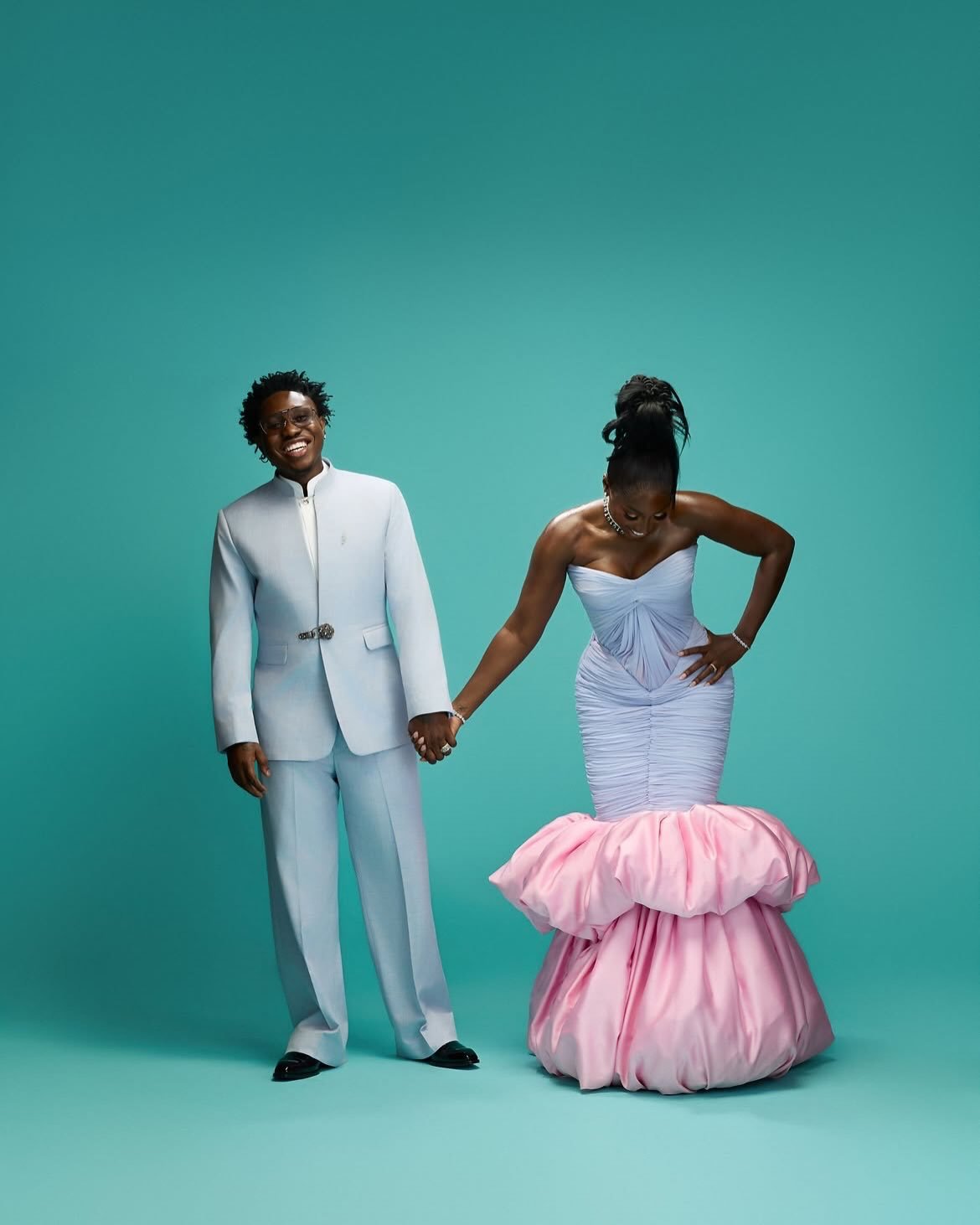 Zlatan Ibile and Davita Release Stunning Pastel Pre-Wedding Photos