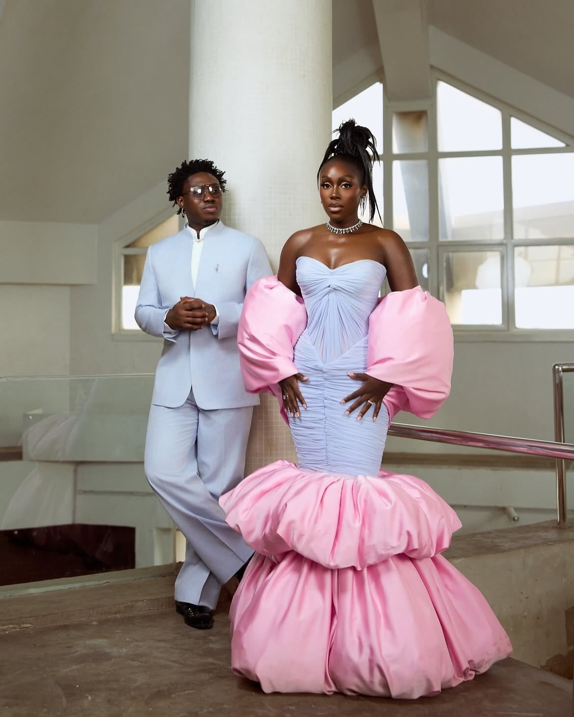 Zlatan Ibile and Davita Release Stunning Pastel Pre-Wedding Photos